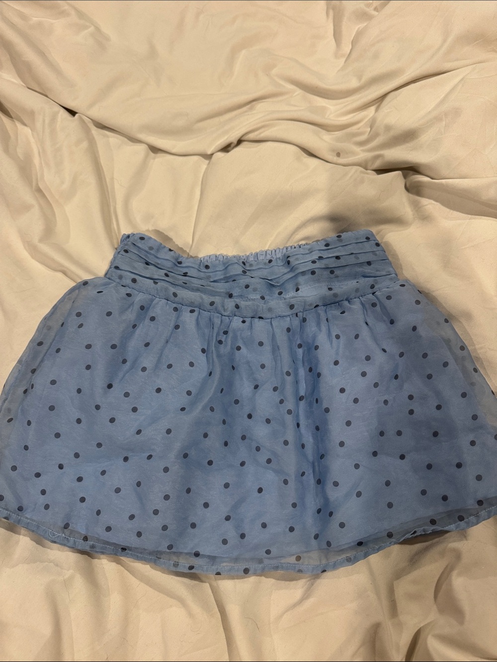 abercrombie kids Light Blue Polka Dot Skirt